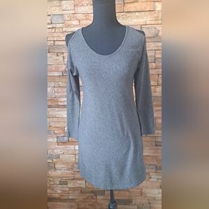 URBAN COCO Gray Long Sleeve Dress Tunic Top